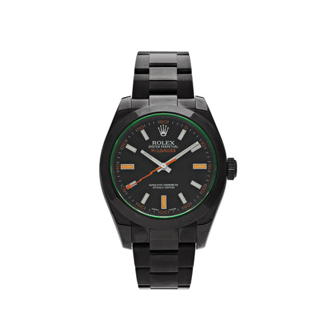 Rolex Milgauss 116400V Black PVD Coated Stainless Steel Black Dial