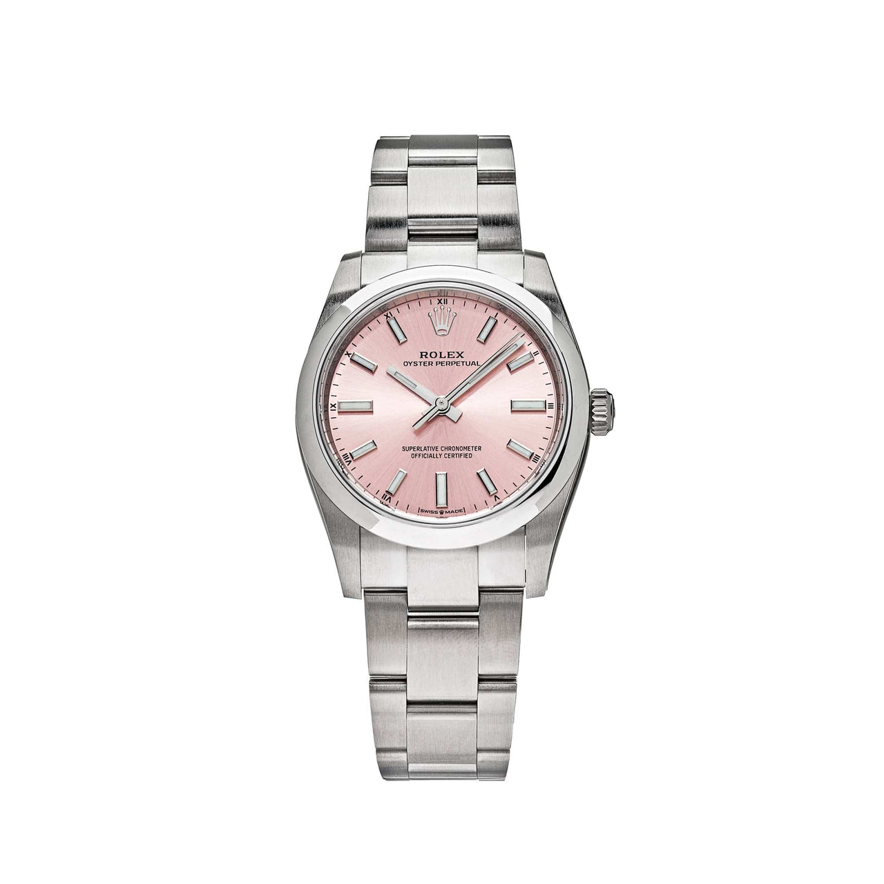 Luxury Watch Rolex Oyster Perpetual Ladies' Pink Dial 34mm 124200 Wrist Aficionado