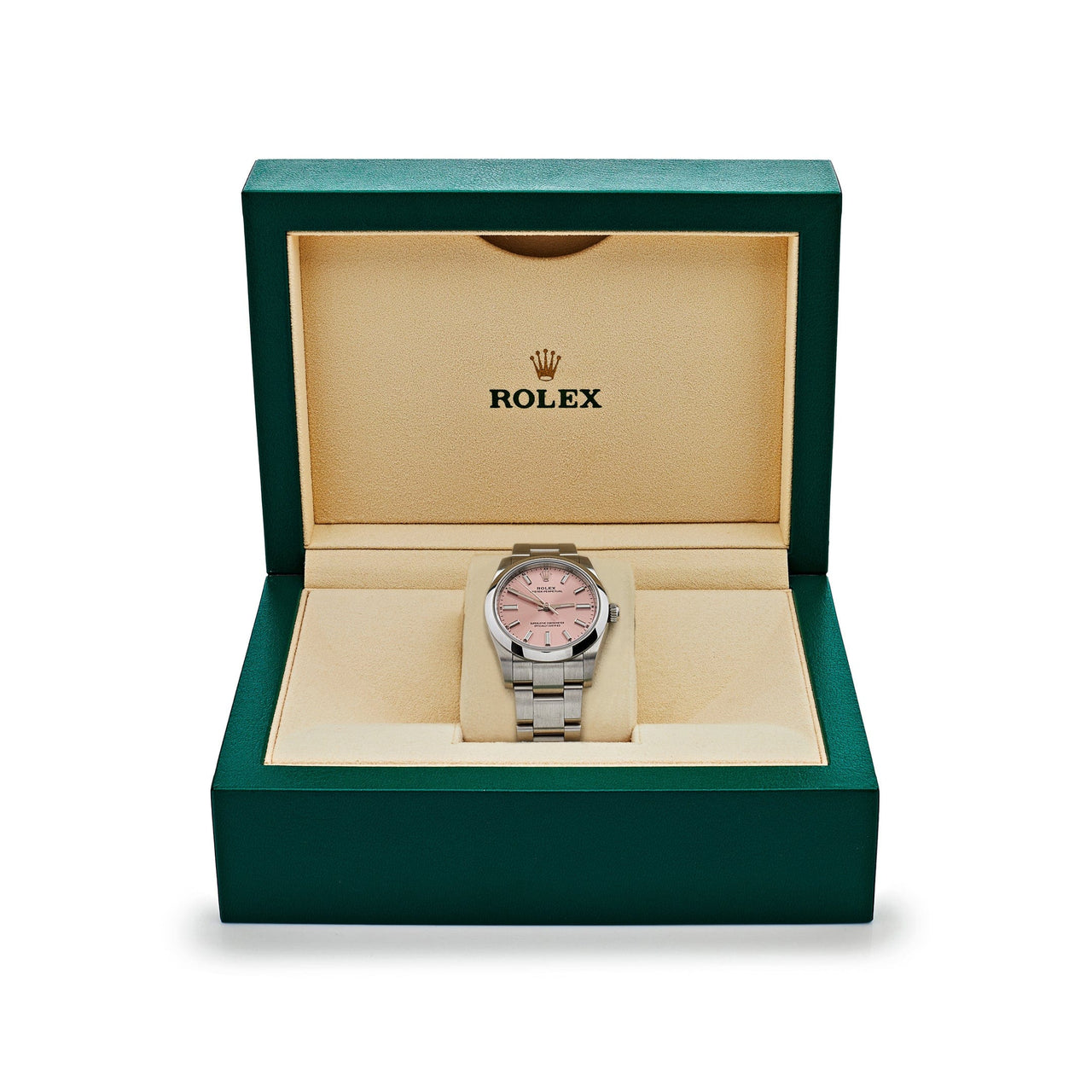 Rolex Oyster Perpetual Ladies 124200 Stainless Steel Pink Dial Oyster