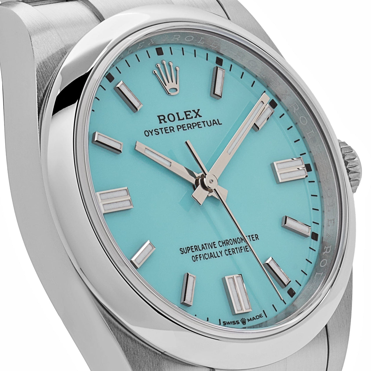 Rolex Oyster Perpetual 126000 Stainless Steel Baby Blue Dial (2024)