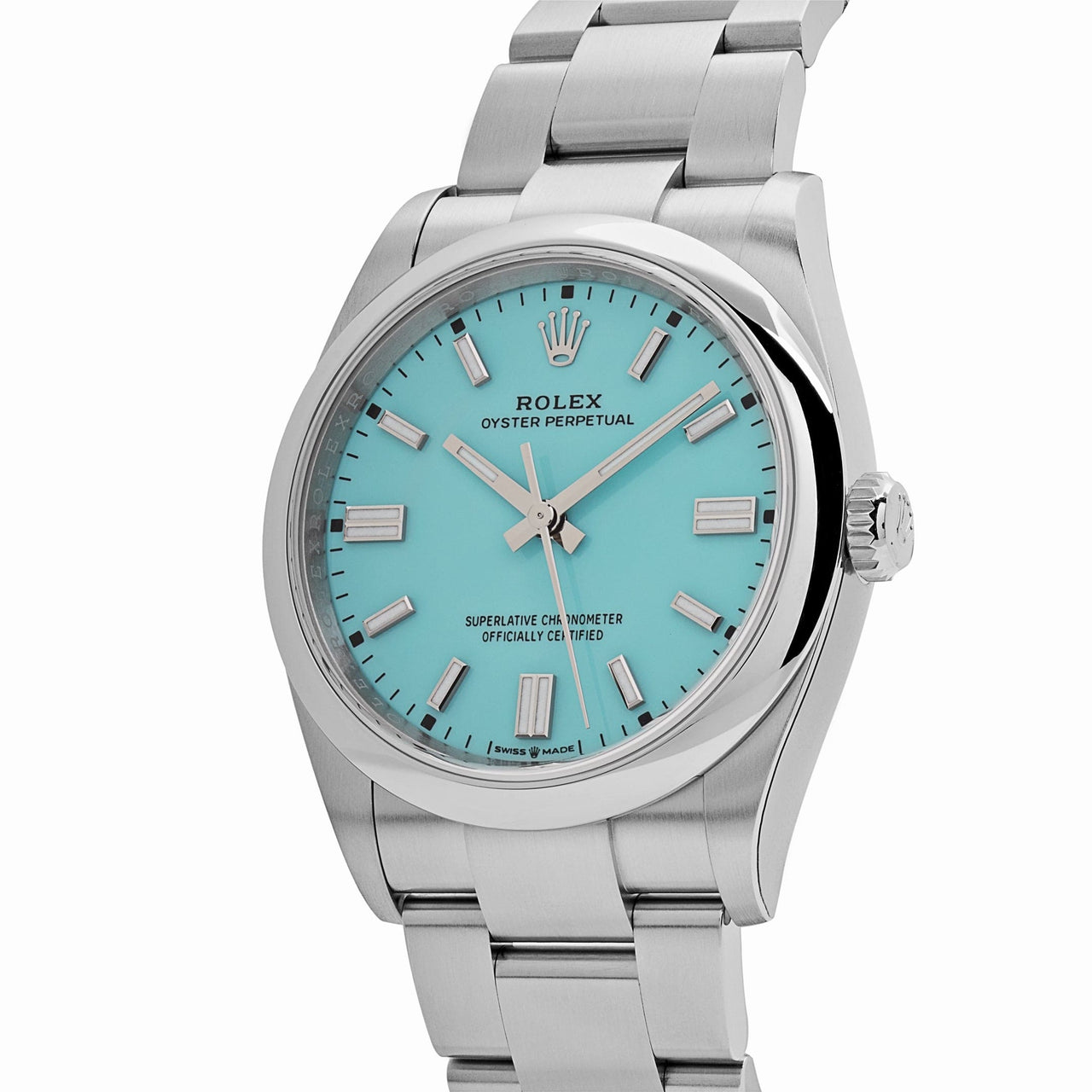 Rolex Oyster Perpetual 126000 Stainless Steel Baby Blue Dial (2024)