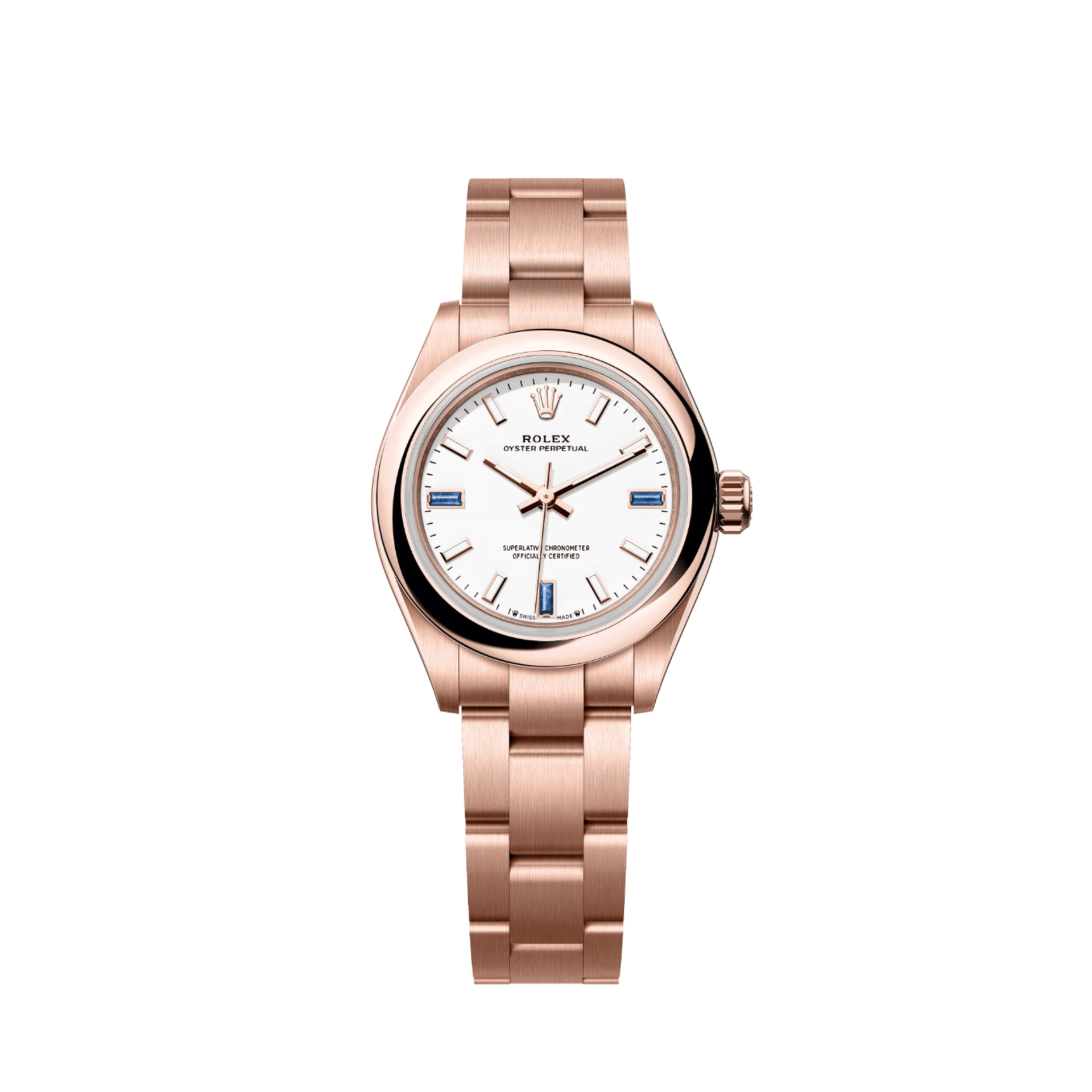 Rolex Oyster Perpetual 28 276205 'Ladies' Rose Gold White Dial