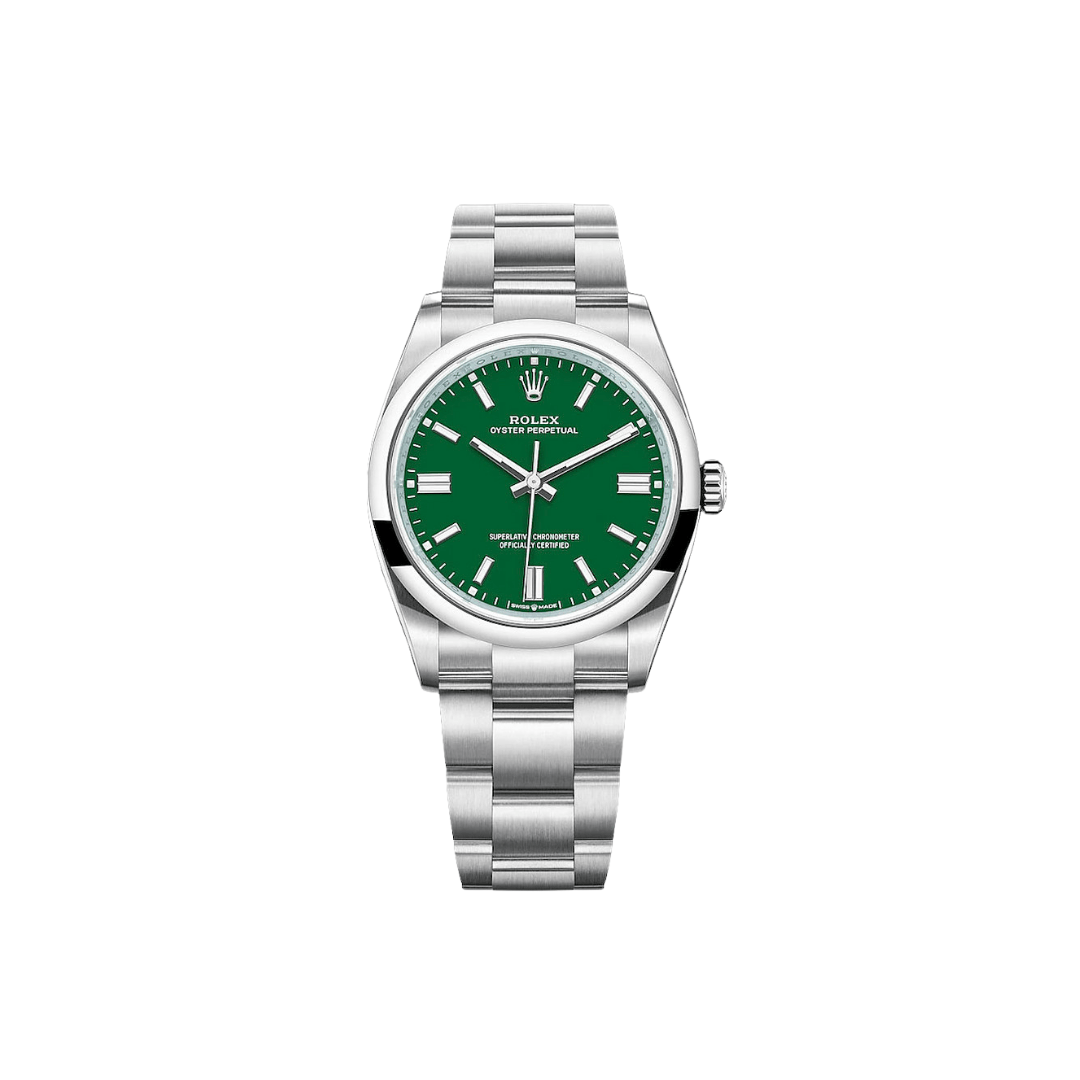 Rolex Oyster Perpetual 31 Stainless Steel Green Dial 277200 Wrist Aficionado
