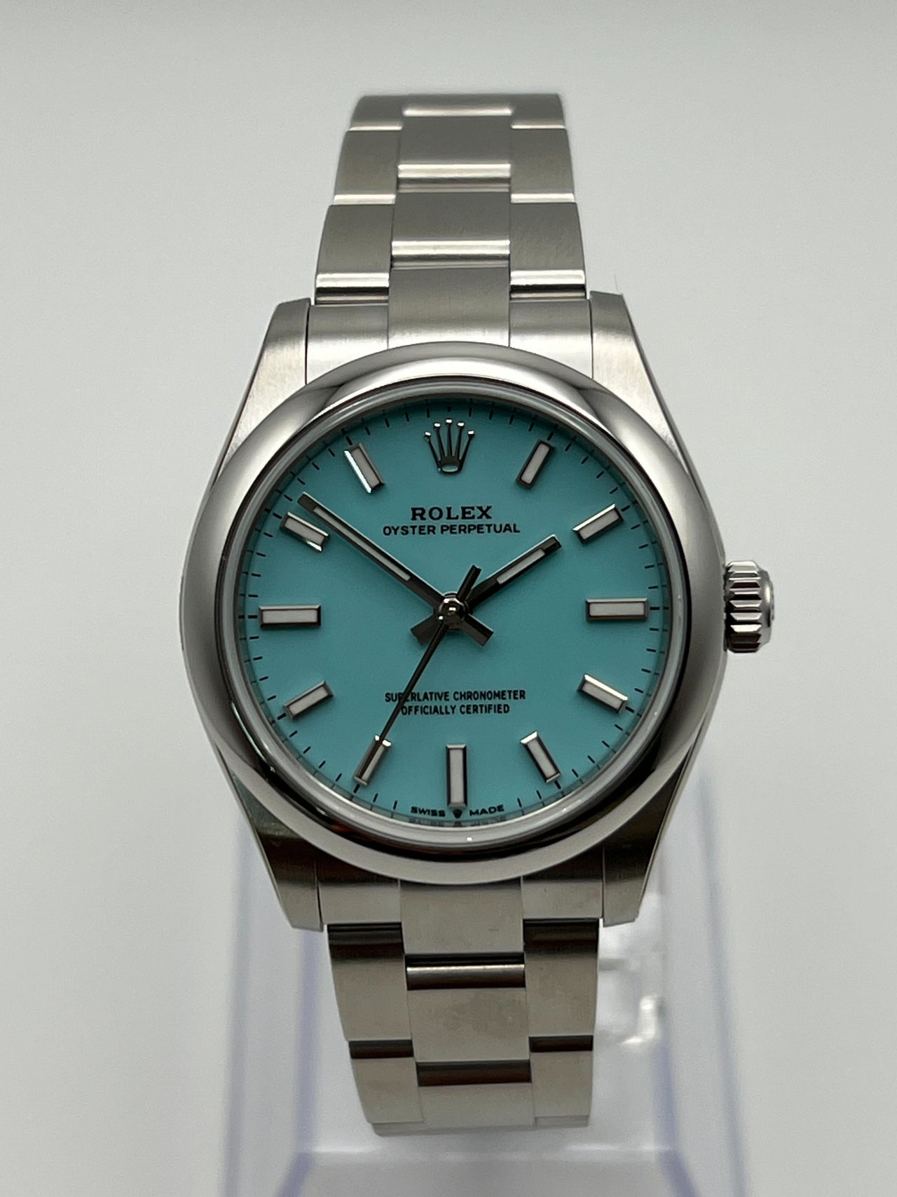 Rolex Oyster Perpetual 31 Stainless Steel Light Blue Dial 277200 Wrist ...