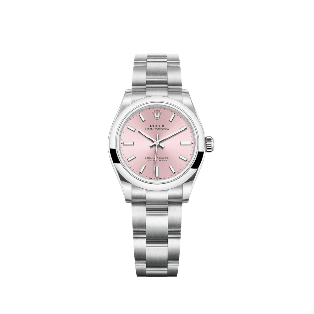 Rolex Oyster Perpetual 277200 Stainless Steel Pink Dial Wrist