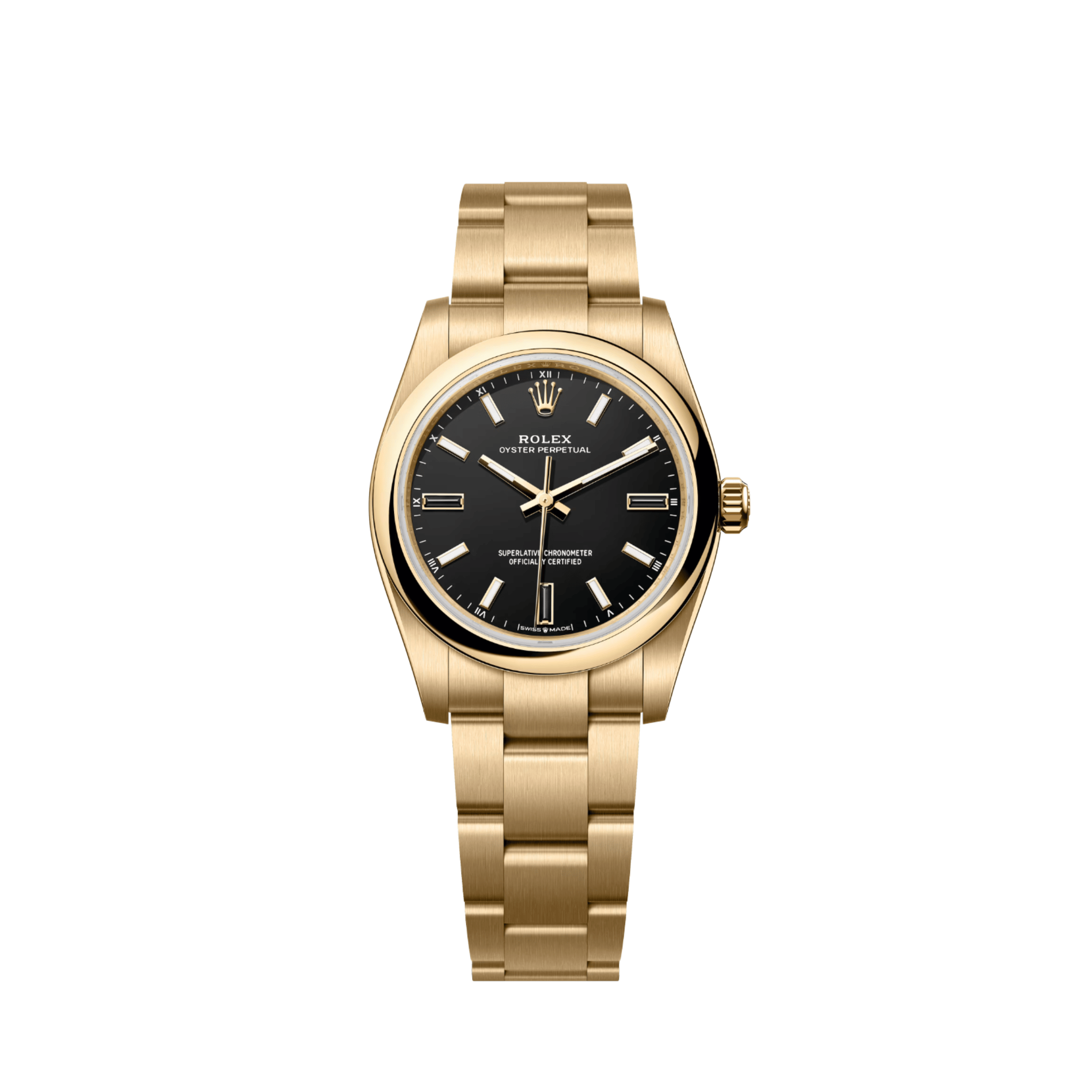 Rolex Oyster Perpetual 34 124208 Yellow Gold Black Dial (2026 Rolex Oyster Perpetual 34 124208 Yellow Gold Black Dial (2026