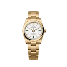 Rolex Oyster Perpetual 34 124208 Yellow Gold White Dial (2026)