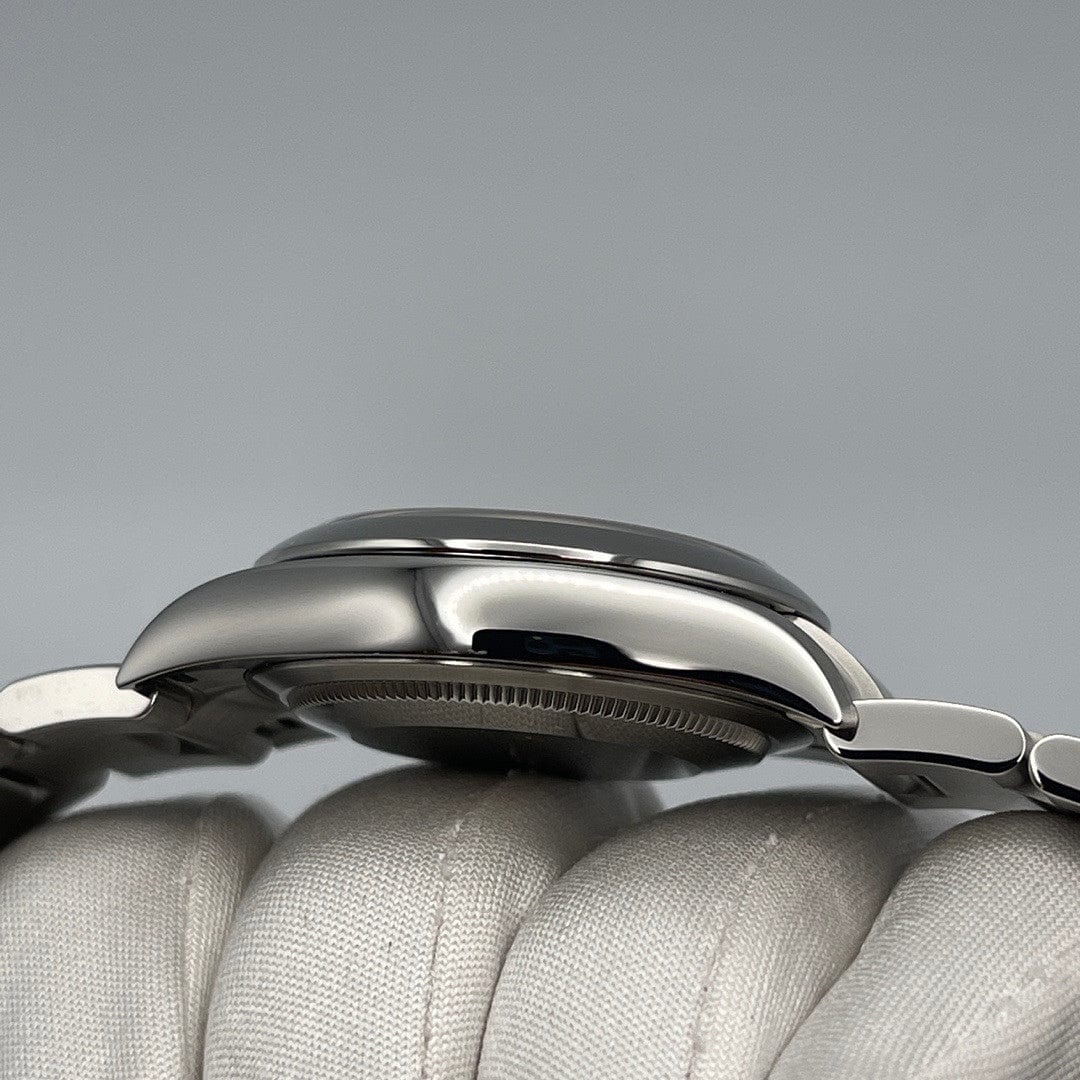 Luxury Watch Rolex Oyster Perpetual 34 Blue Dial 124200 Wrist Aficionado