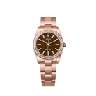 Rolex Oyster Perpetual 34 'Ladies' 124245RBR Rose Gold Brown Stone Diamond Dial Diamond Bezel (2026)