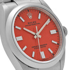 Rolex Oyster Perpetual 36 126000 Stainless Steel Coral Red Dial