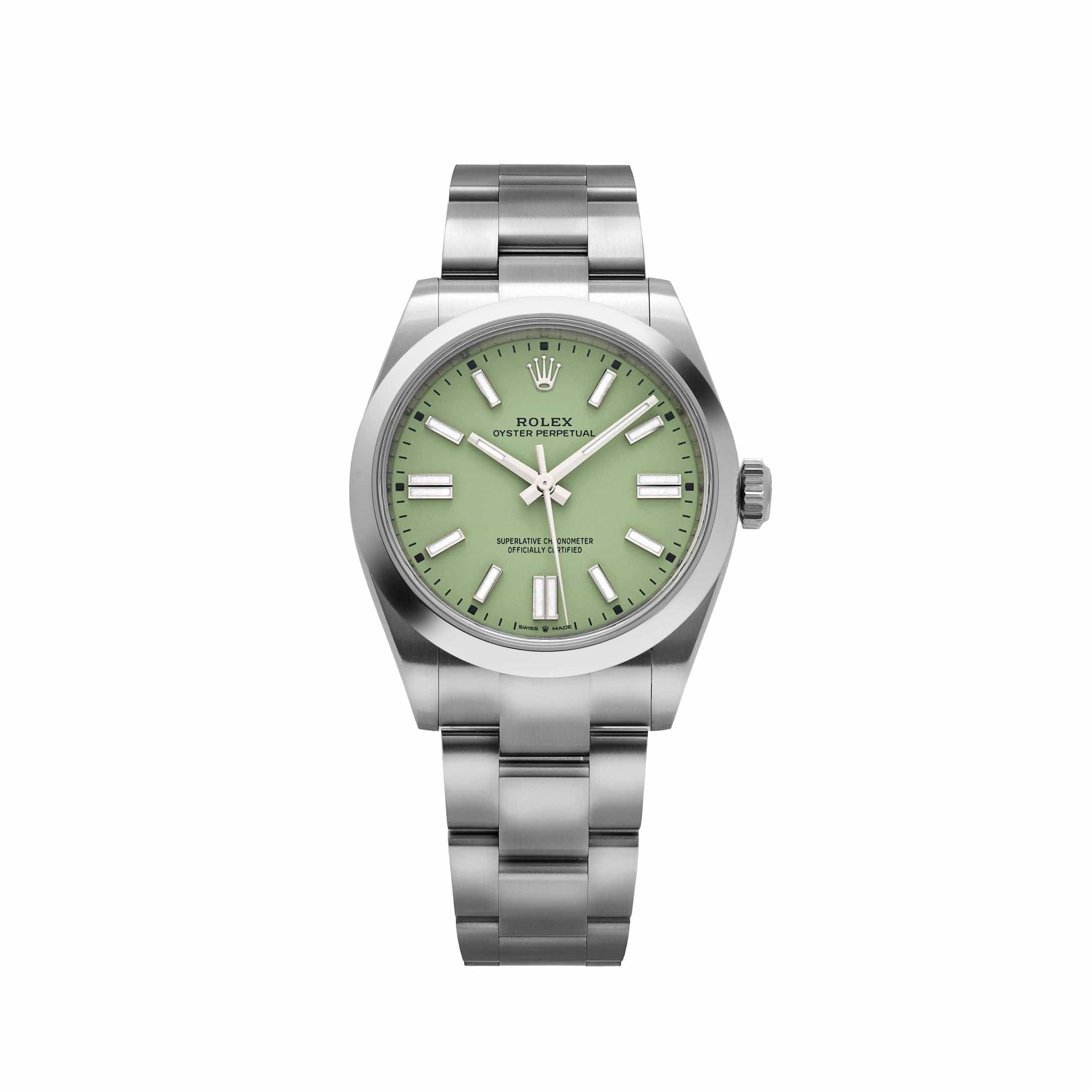 Rolex Oyster Perpetual 36 126000 Stainless Steel Pistachio Dial