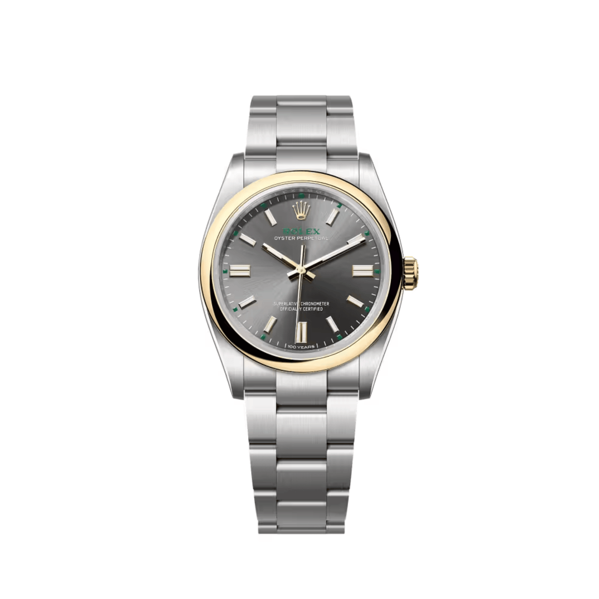 Rolex Oyster Perpetual 36 126003 'Oyster 100' Stainless Steel Yellow Gold Slate Dial (2026)