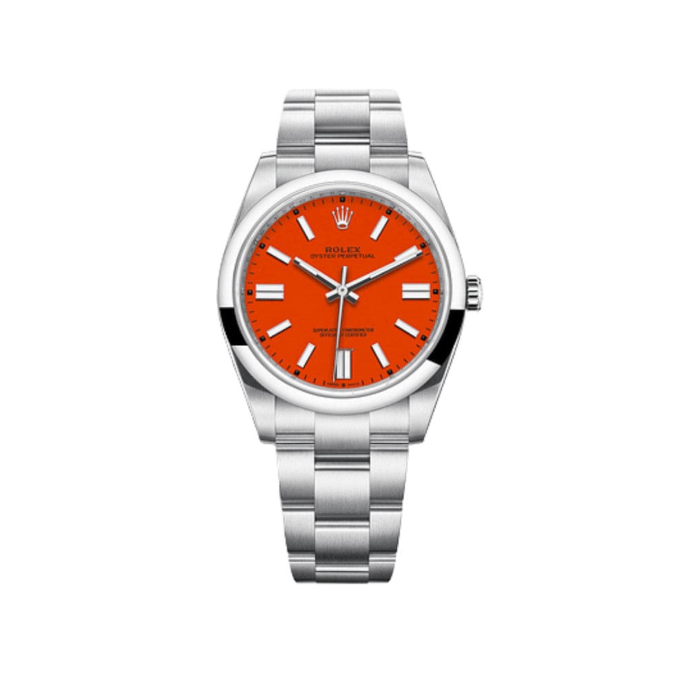 Rolex Oyster Perpetual 36 Coral Red Dial 126000 Wrist Aficionado