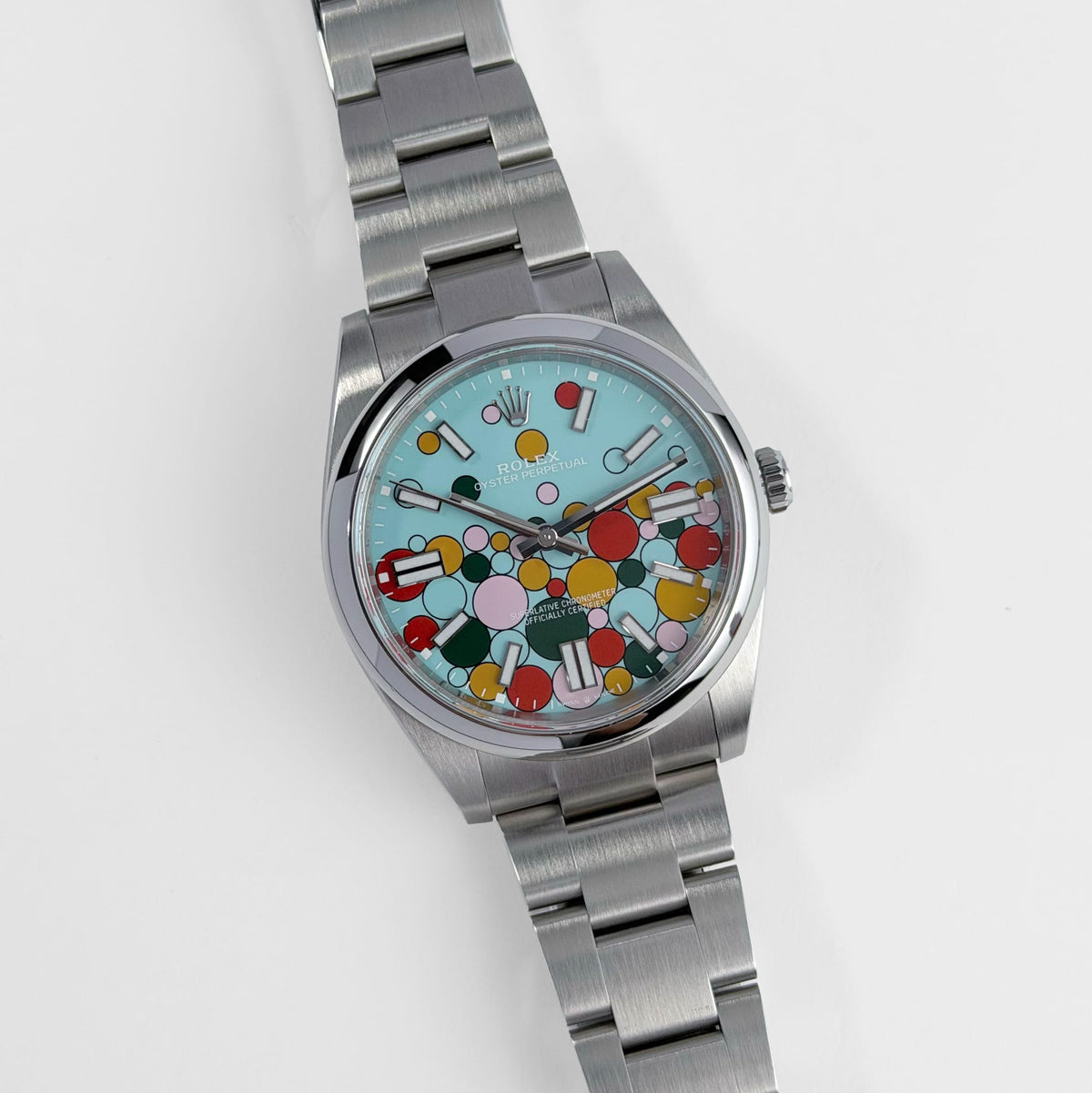 Rolex Oyster Perpetual 41 124300 Stainless Steel 'Celebration Motif' Dial (2024)