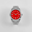 Rolex Oyster Perpetual 41 124300 Stainless Steel Red Dial