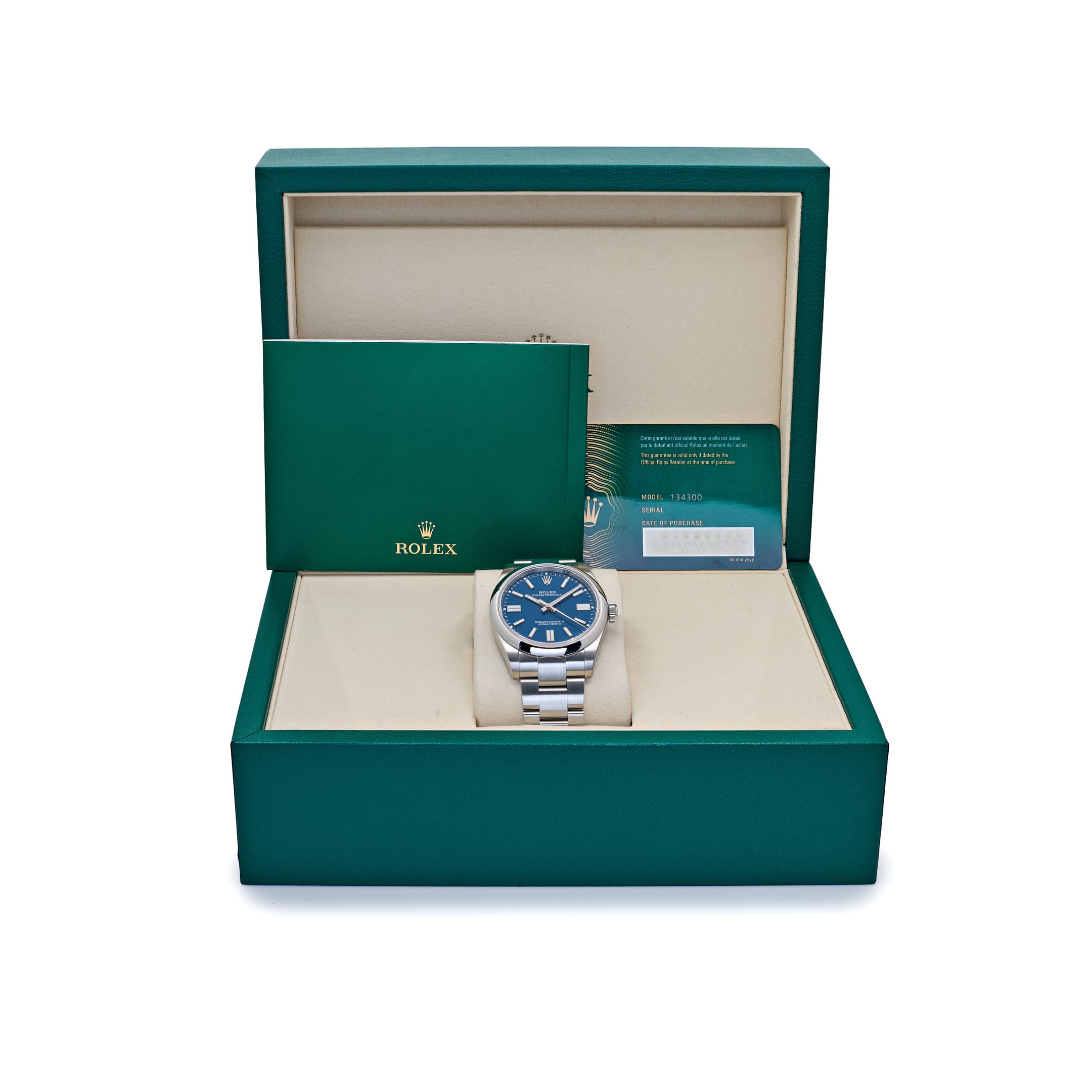 Rolex Oyster Perpetual 41 134300 Stainless Steel Dial Blue Dial