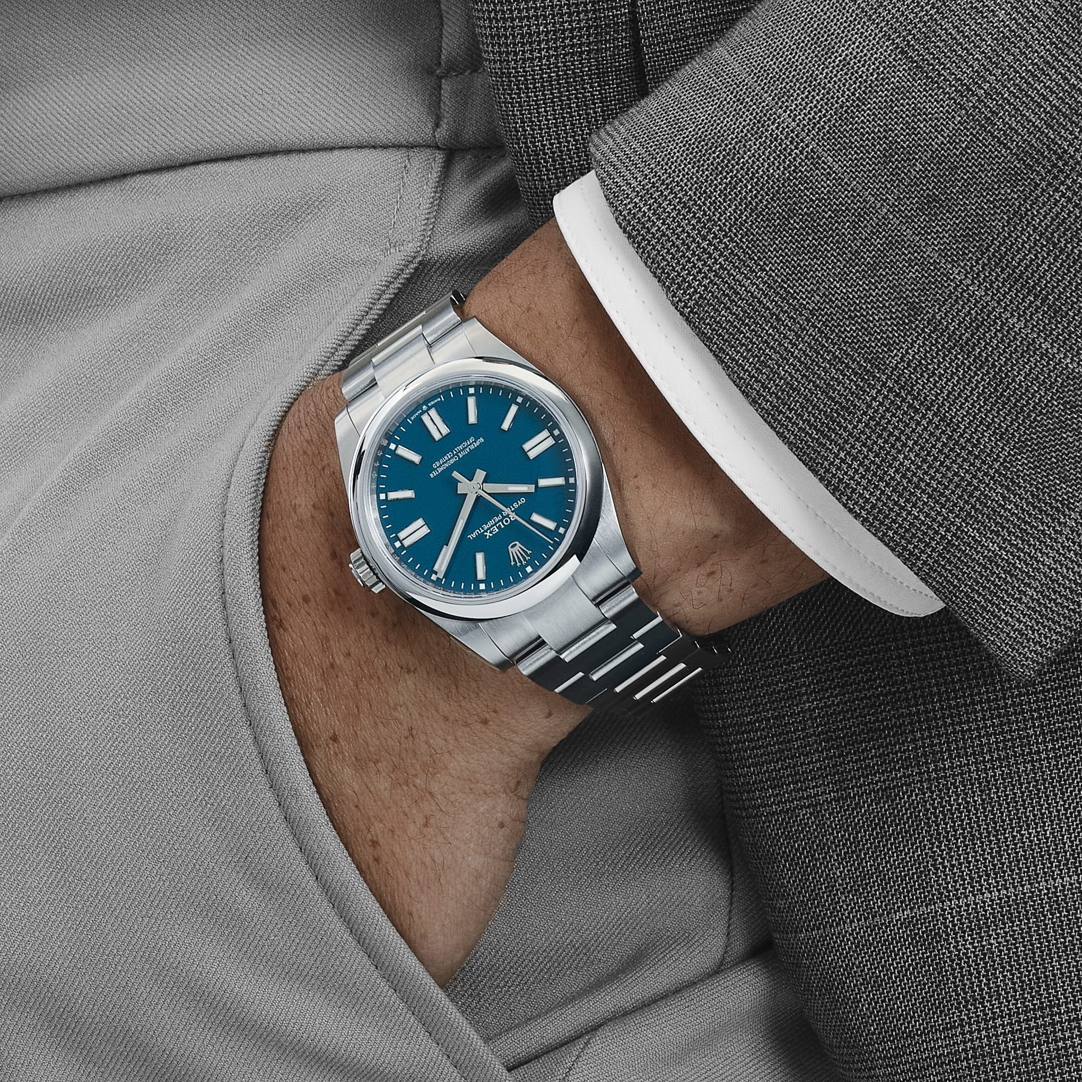 Rolex Oyster Perpetual 41 134300 Stainless Steel Dial Blue Dial