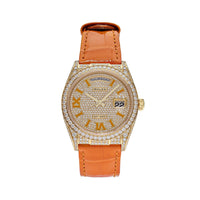 Thumbnail for Rolex Oyster Perpetual Day Date 36 Yellow Gold Diamond Set 128158RBR Wrist Aficionado