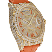 Thumbnail for Rolex Oyster Perpetual Day Date 36 Yellow Gold Diamond Set 128158RBR Wrist Aficionado