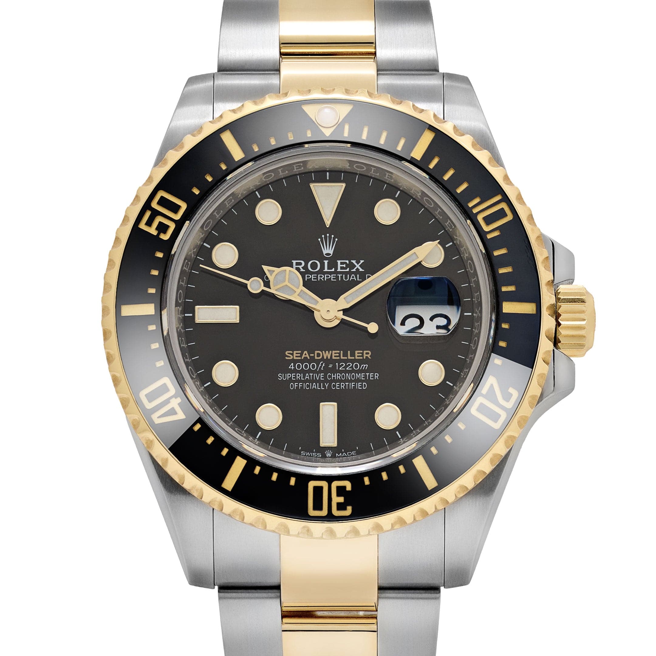 Rolex Sea-Dweller 126603 Stainless Steel Yellow Gold Black Dial