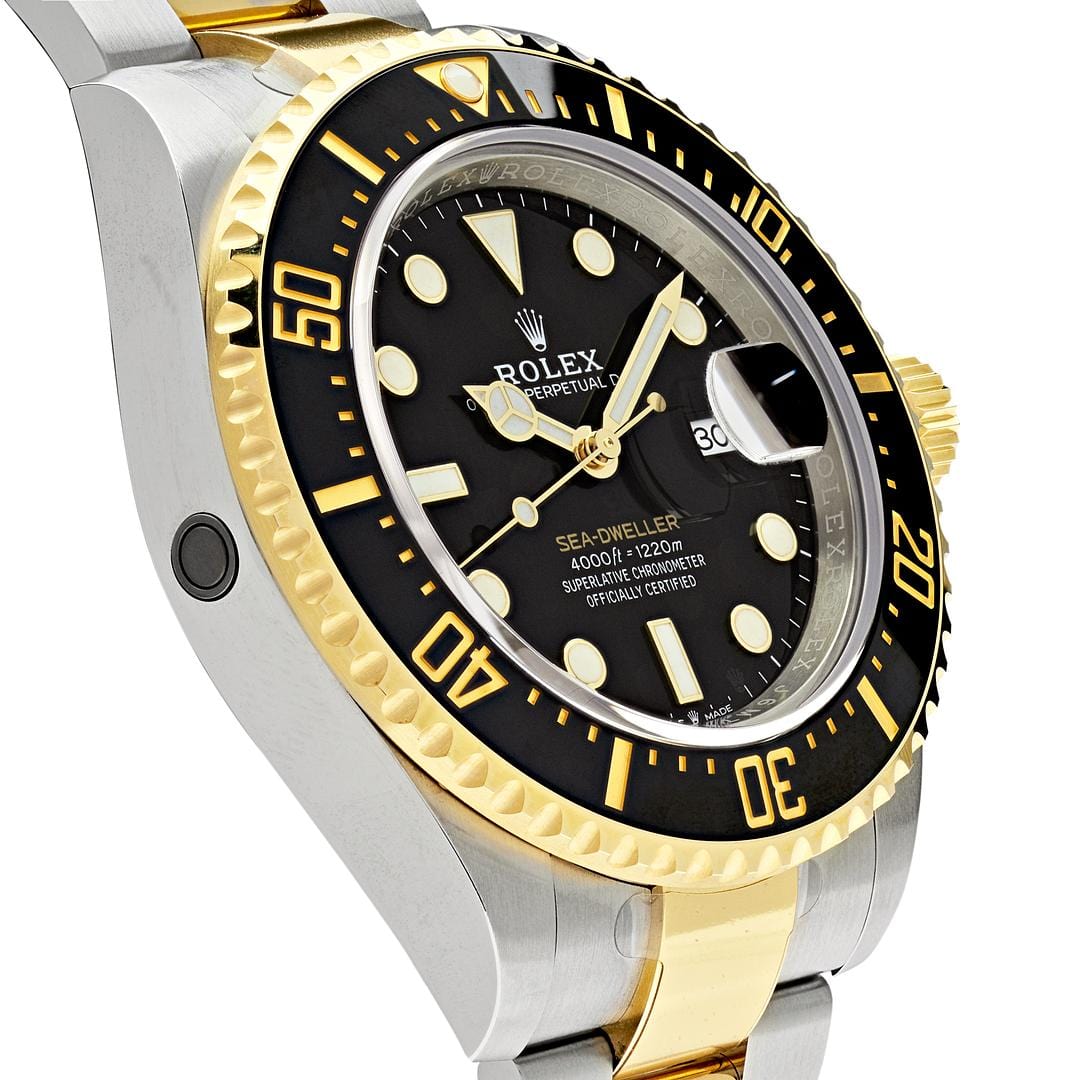 Rolex Sea-Dweller 43mm Yellow Gold / Steel Black Dial 126603 (2019) wrist aficionado