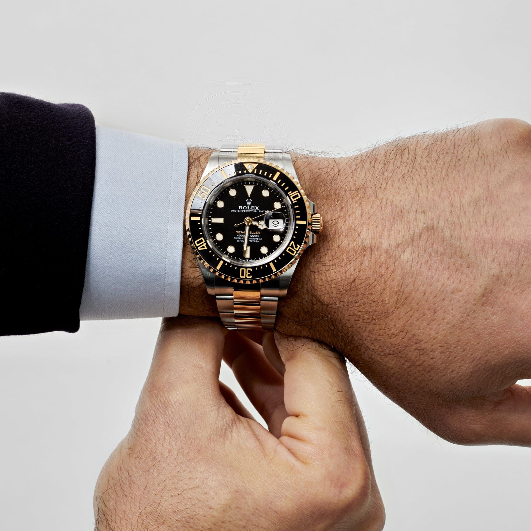 Rolex Sea-Dweller 43mm Yellow Gold & Steel Black Dial 126603 wrist aficionado