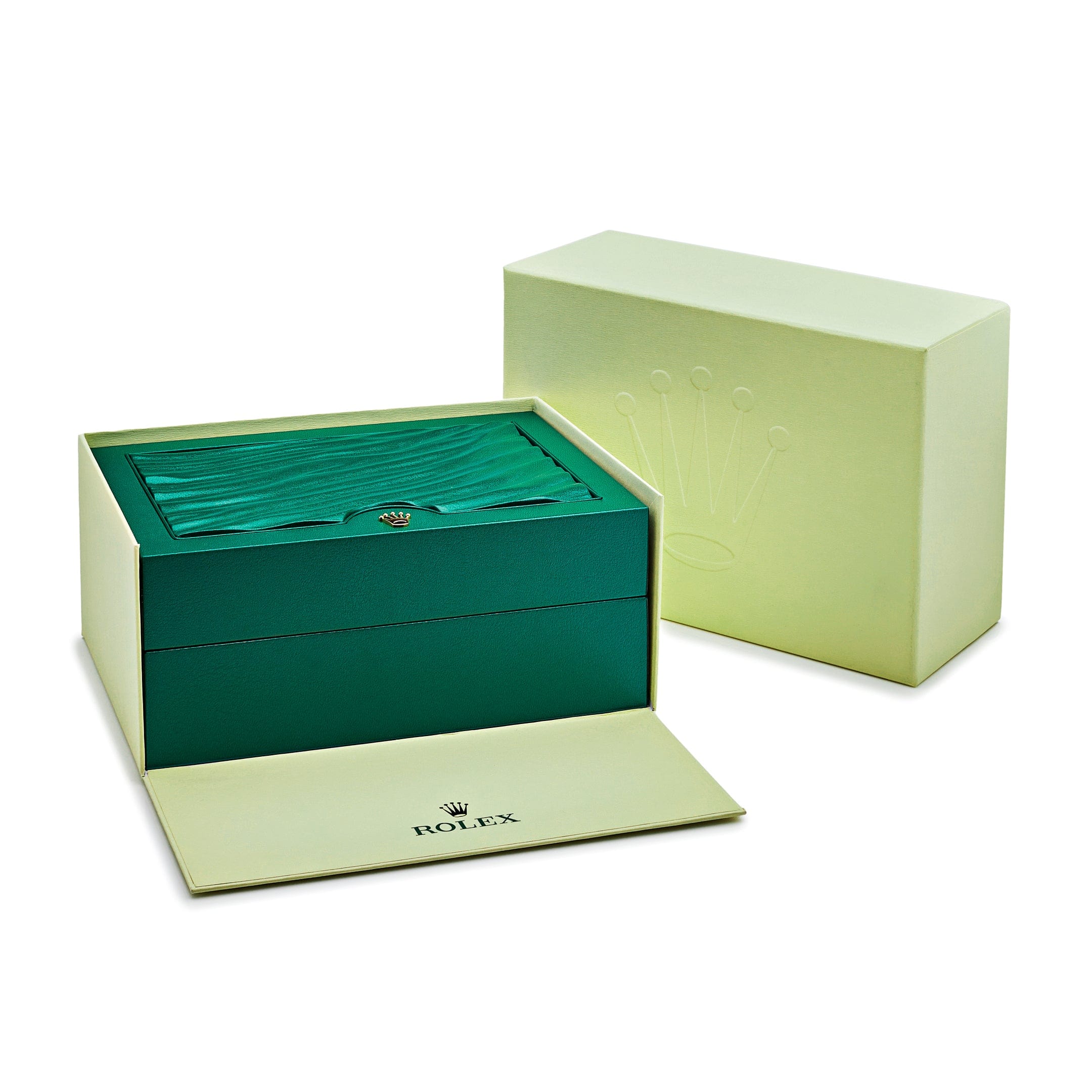 ROLEX グリーンレザーケース 2個セット Rolex Sky-Dweller 326139 White Gold Black Dial Leather Strap