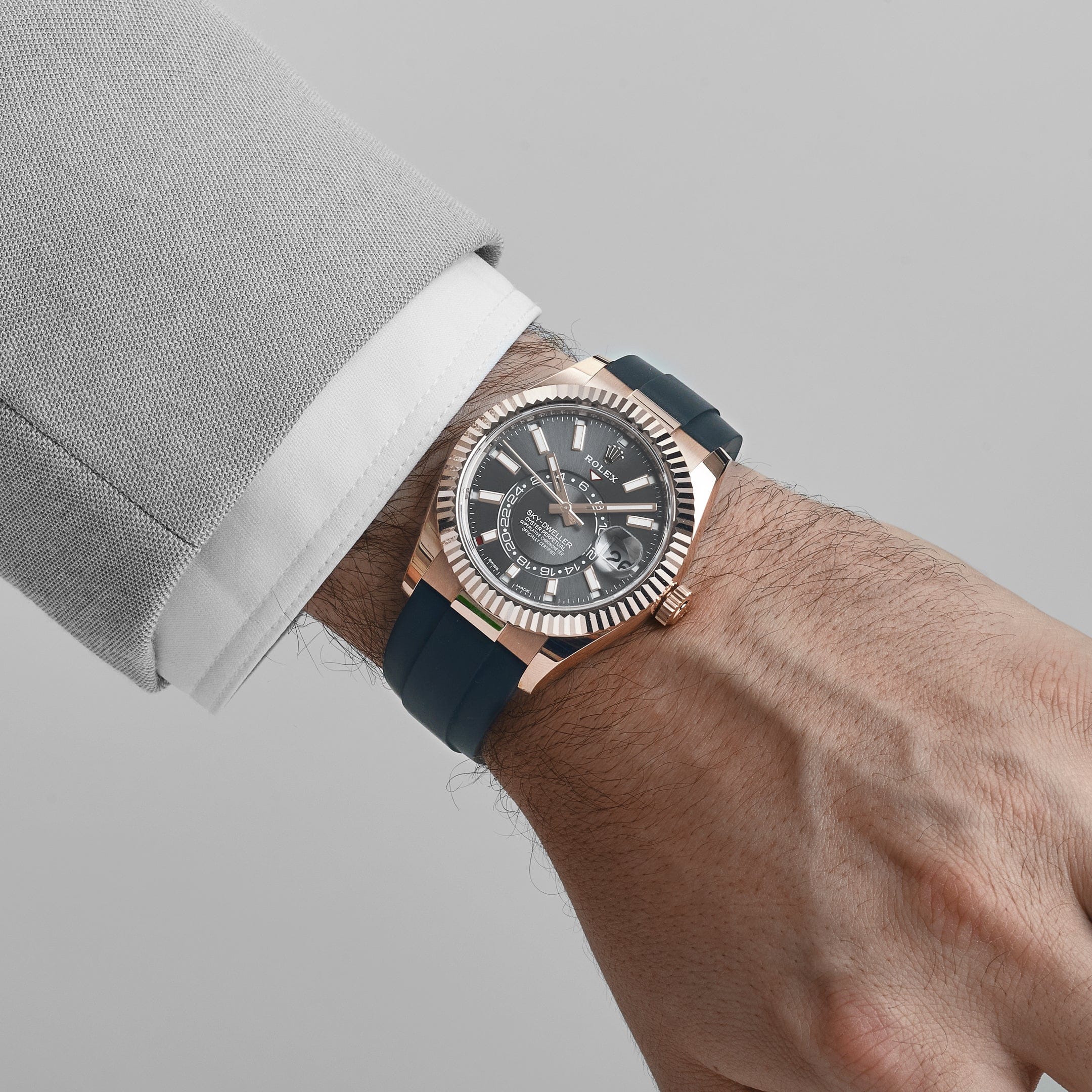 Rolex Sky-Dweller 326235 Rose Gold Rhodium Dial (2023) – Wrist