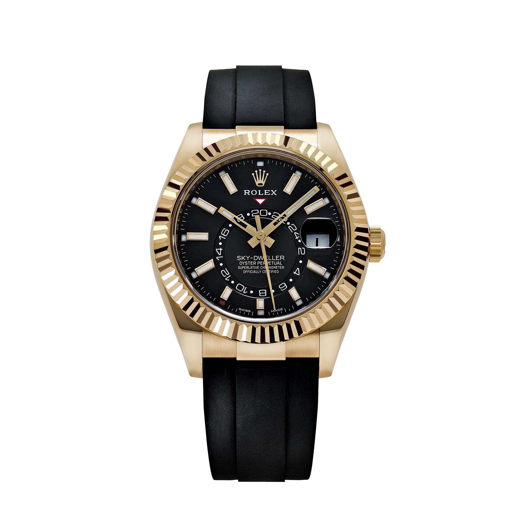 Rolex Sky-Dweller 326238 Yellow Gold Bright Black Dial (2022