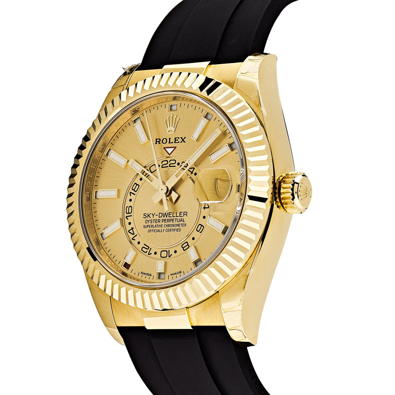Rolex Sky-Dweller Yellow Gold Champagne Dial 326238 (2021) Wrist Aficionado