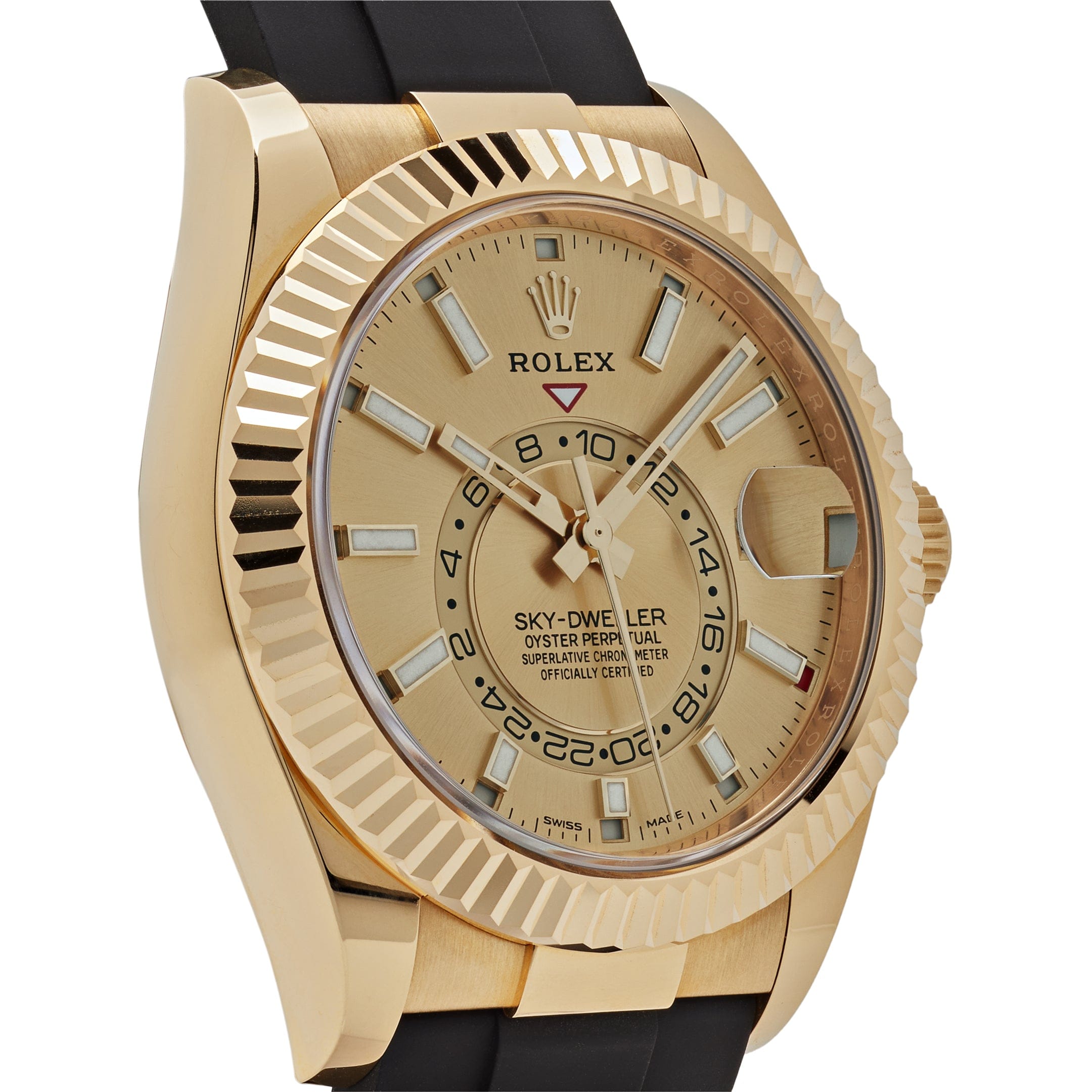 Rolex Sky-Dweller 326238 Yellow Gold Champagne Dial – Wrist Aficionado