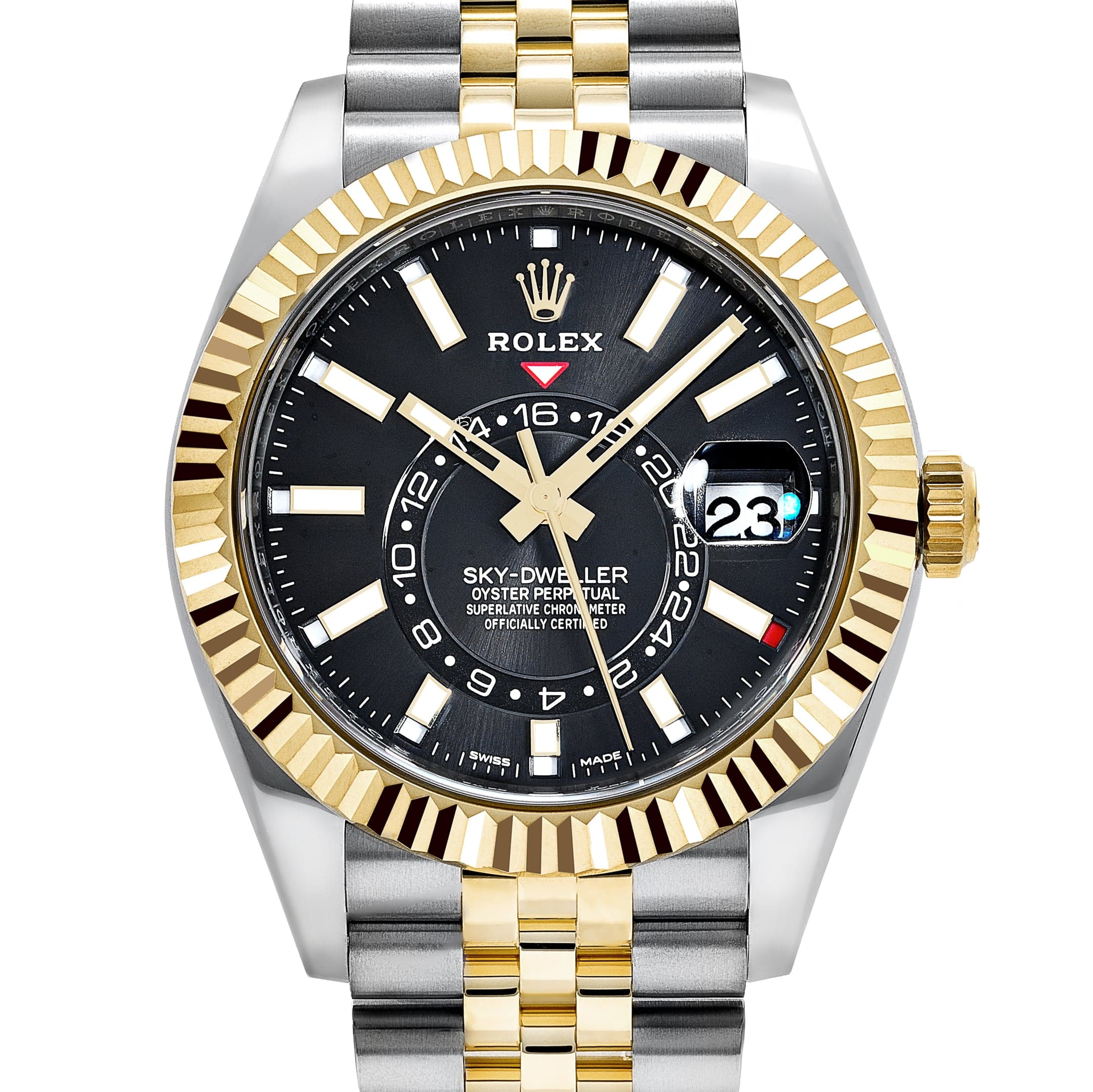 Rolex Sky-Dweller 326933 Stainless Steel Yellow Gold Black Dial Jubilee (2022)