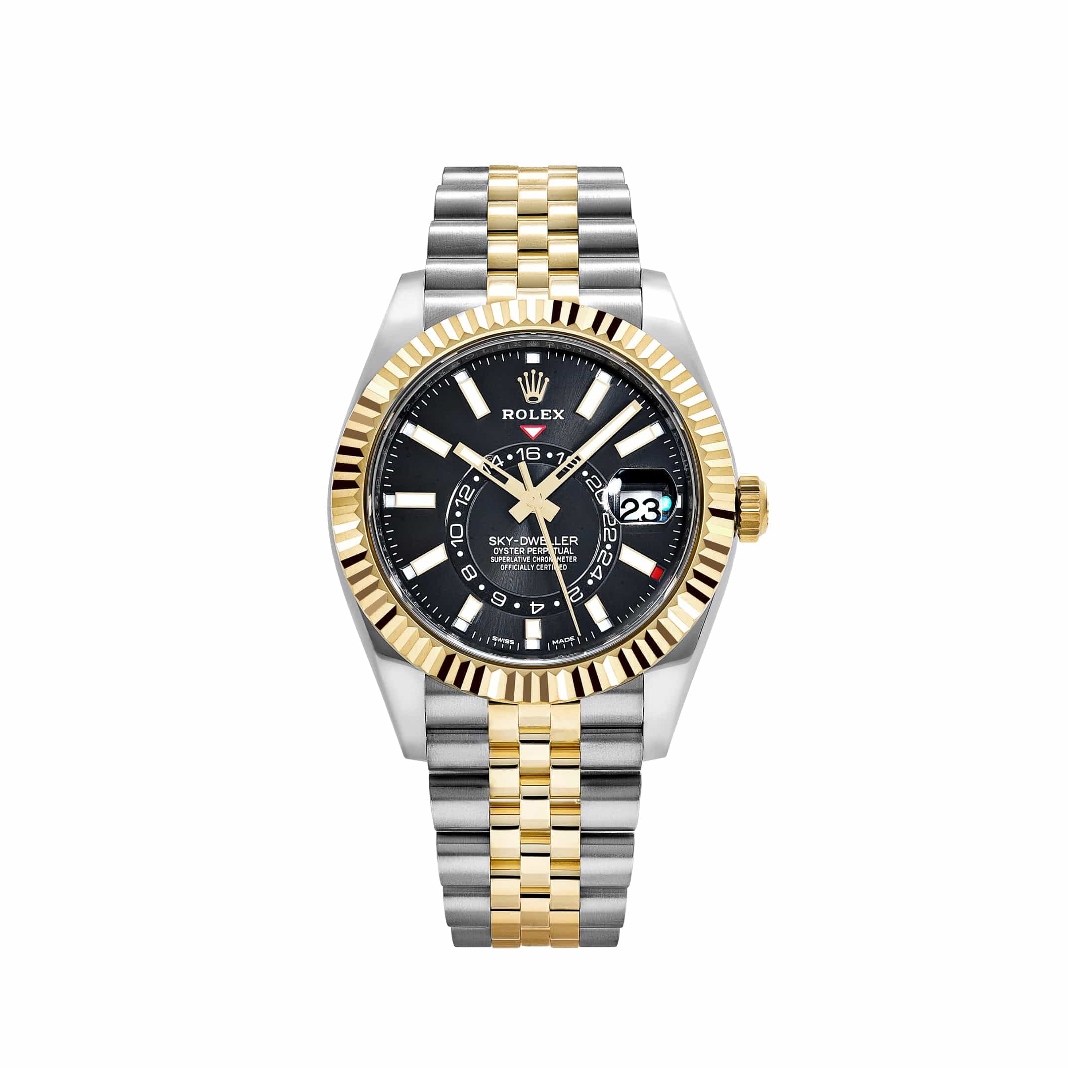 Rolex Sky-Dweller 326933 Stainless Steel Yellow Gold Black Dial Jubilee (2022)