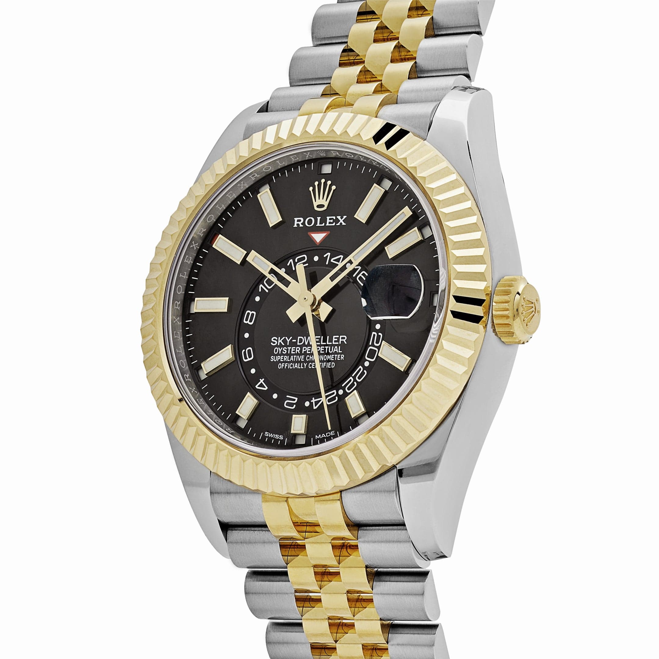 Rolex Sky-Dweller 326933 Stainless Steel Yellow Gold Jubilee Black Dial (2022)