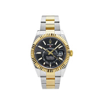 Thumbnail for Luxury Watch Rolex Sky-Dweller 42mm Stainless Steel Yellow Gold Black Dial 326933 (2020) Wrist Aficionado