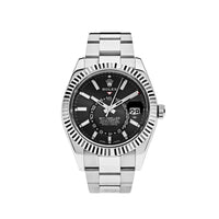 Thumbnail for Luxury Watch Rolex Sky-Dweller Stainless Steel Black Dial Oyster Bracelet 326934 Wrist Aficionado