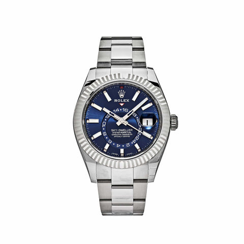 Sky dweller blue steel hot sale