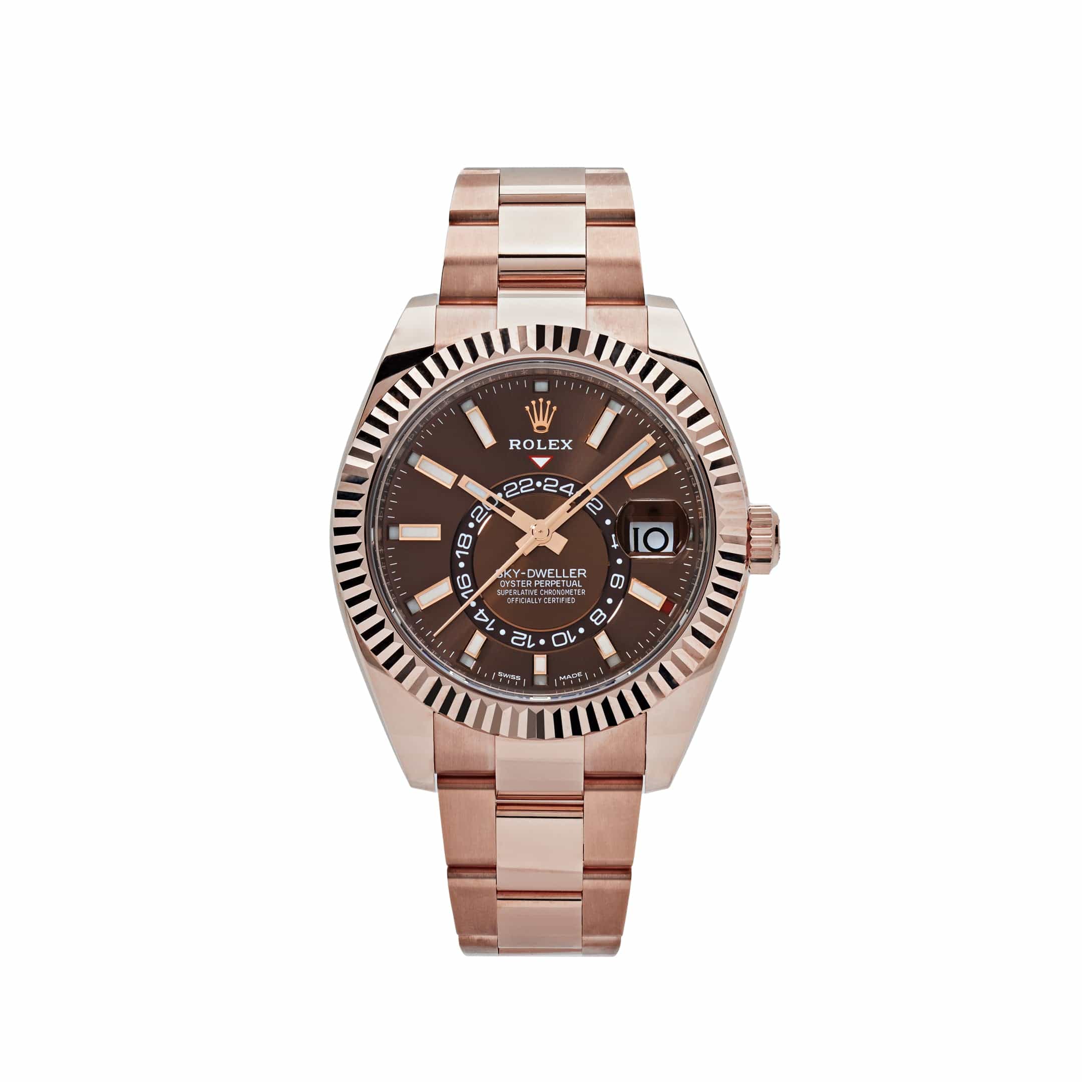 cocoa＊* Rolex Sky-Dweller 326935 Rose Gold Chocolate Dial Oyster – Wrist