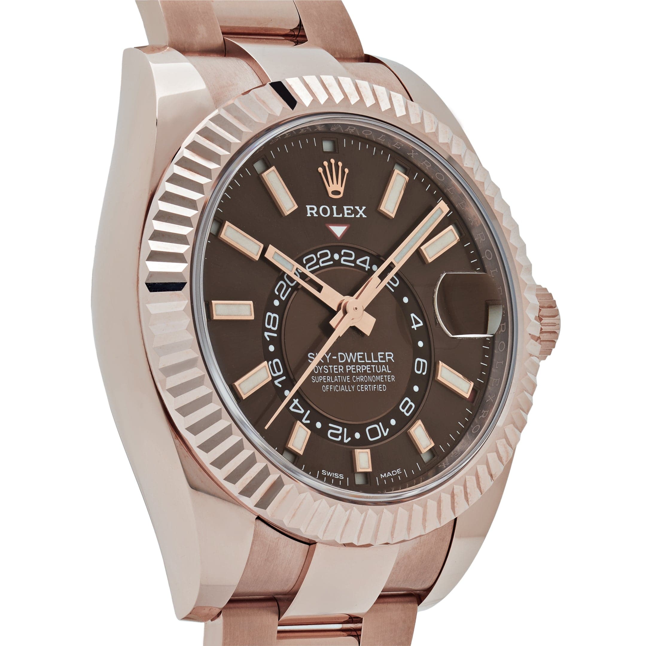Rolex Sky-Dweller 326935 Rose Gold Chocolate Dial Oyster – Wrist