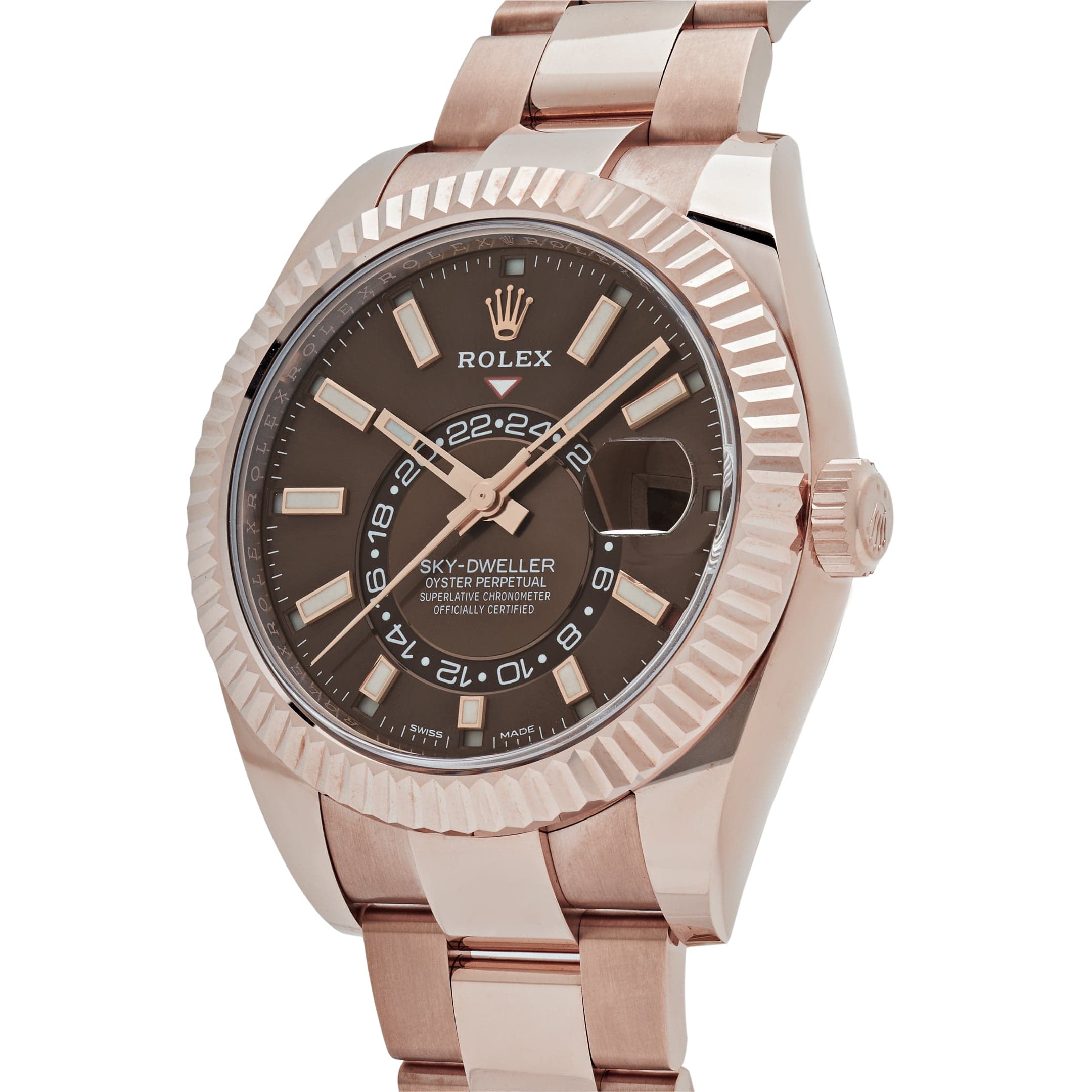 Rolex Sky-Dweller 326935 Rose Gold Chocolate Dial Oyster – Wrist