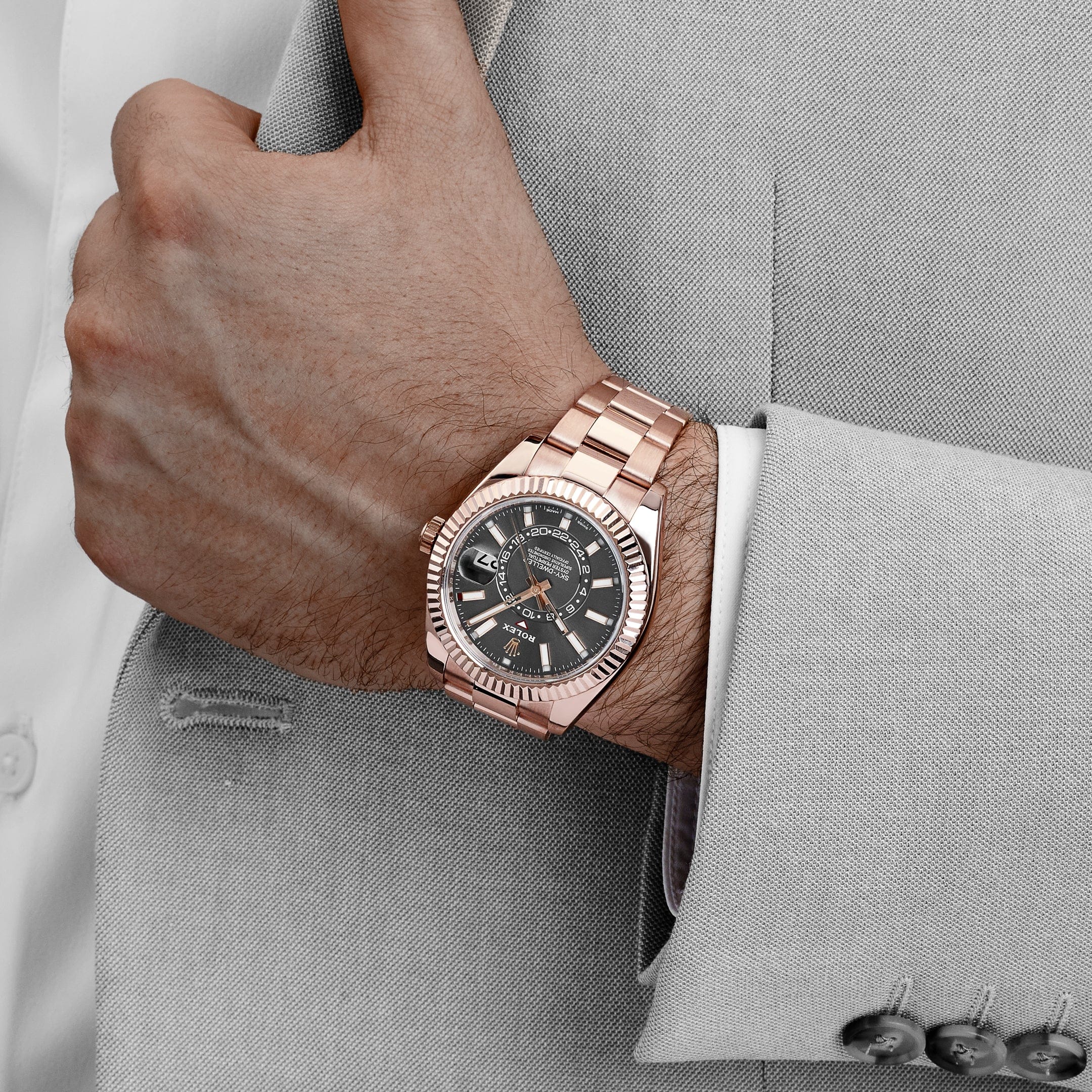 Rolex Sky-Dweller 326935 Rose Gold Rhodium Slate Grey Dial (2021)