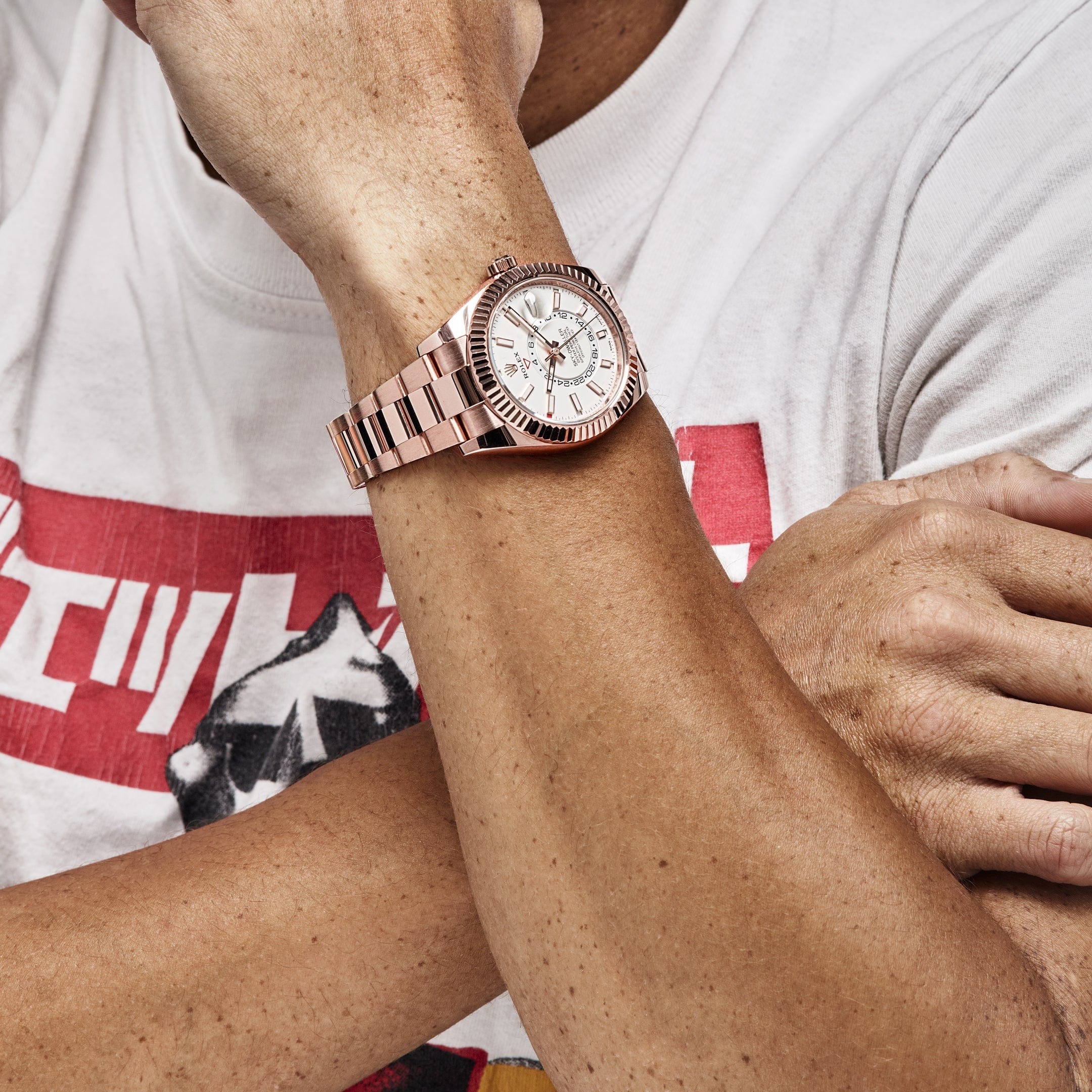 Rolex Sky-Dweller 326935 Rose Gold White Dial – Wrist Aficionado