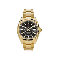 Thumbnail for Luxury Watch Rolex Sky-Dweller Yellow Gold Black Dial 326938 Wrist Aficionado