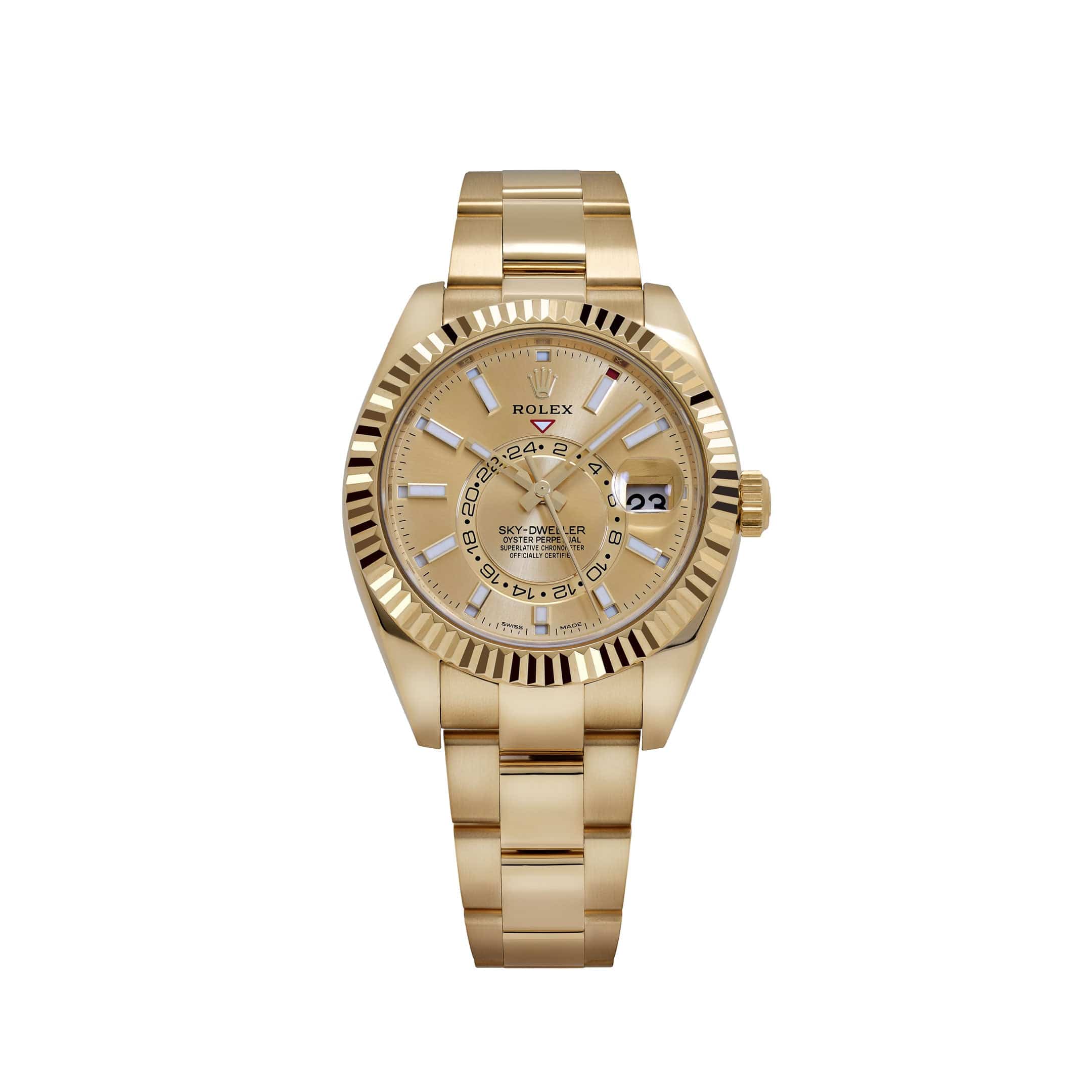 Rolex Sky-Dweller 326938 Yellow Gold Champagne Dial Oyster (2022
