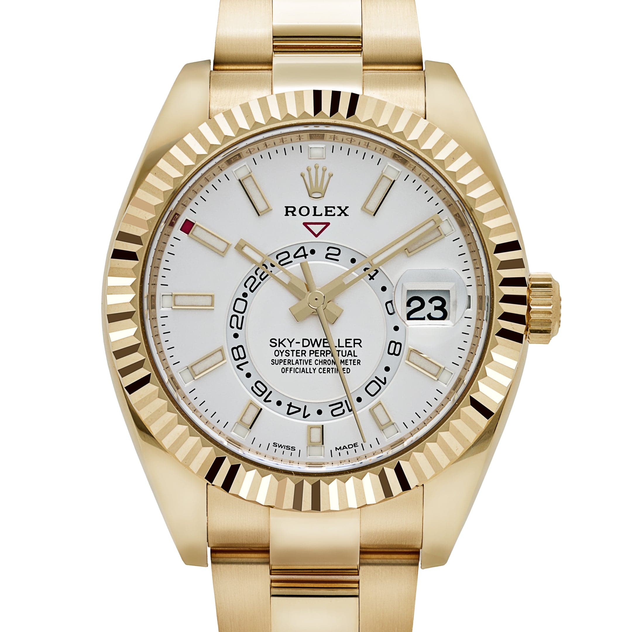 Rolex Sky-Dweller 326938 Yellow Gold White Dial (2022)