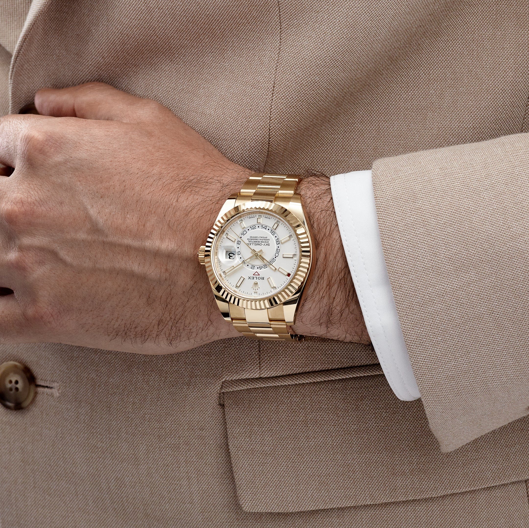 Rolex Sky-Dweller 326938 Yellow Gold White Dial (2022)