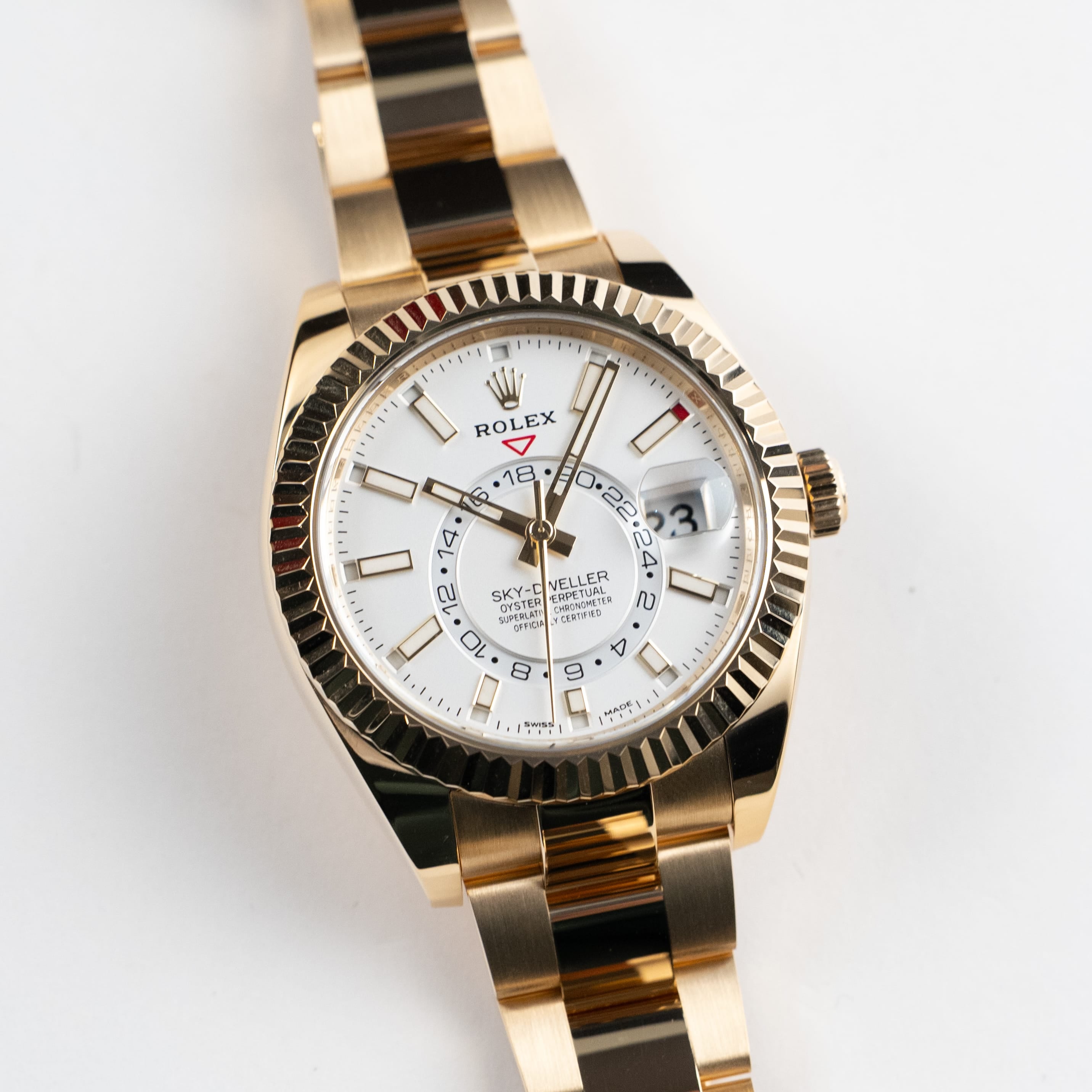 Rolex Sky-Dweller 326938 Yellow Gold White Dial (2022)