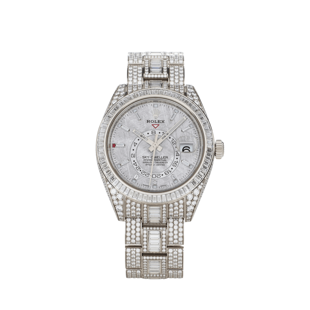 テサン　ラキドロ　パワステ Rolex Sky-Dweller 326959TBR White Gold Meteorite Dial Diamond-Set