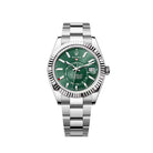 Rolex Sky-Dweller Oystersteel White Gold Bezel Green Dial  336934