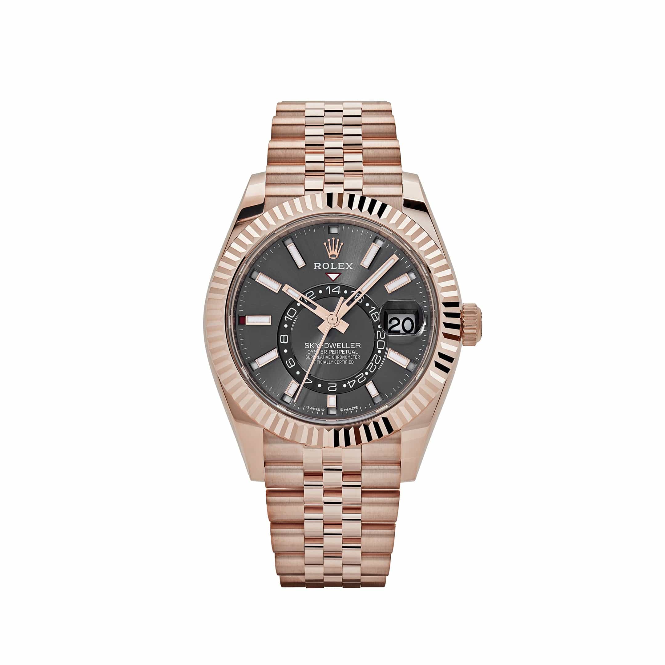 Rolex Sky-Dweller 336935 Rose Gold Slate Dial Jubilee – Wrist
